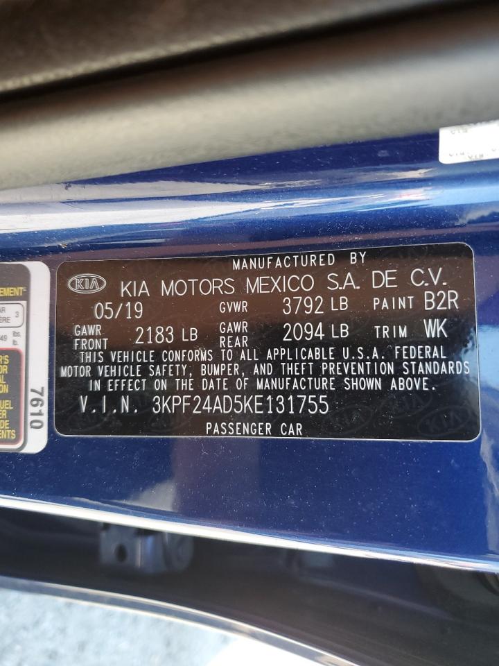 3KPF24AD5KE131755 2019 Kia Forte Fe