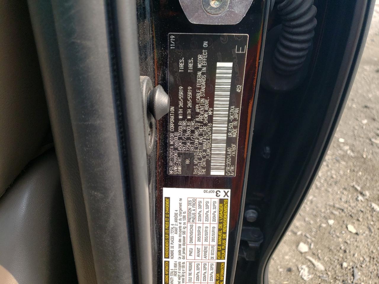 JTJGM7BX2L5247918 2020 Lexus Gx 460 Luxury