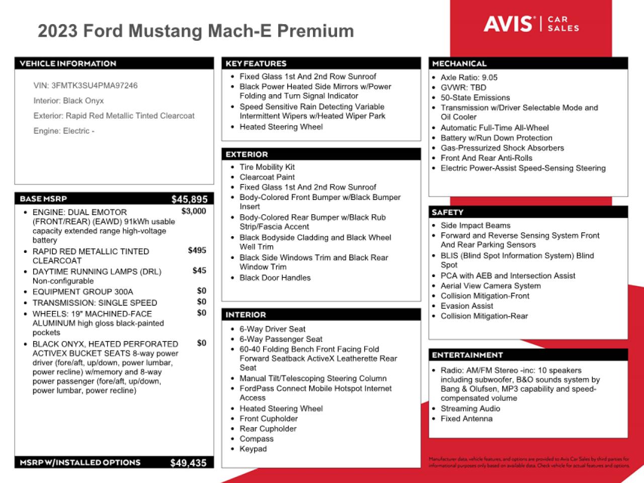 3FMTK3SU4PMA97246 2023 Ford Mustang Mach-E Premium