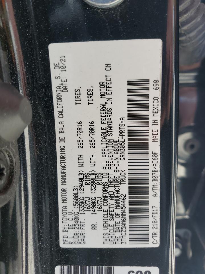 3TMCZ5AN6NM454462 2022 Toyota Tacoma Double Cab