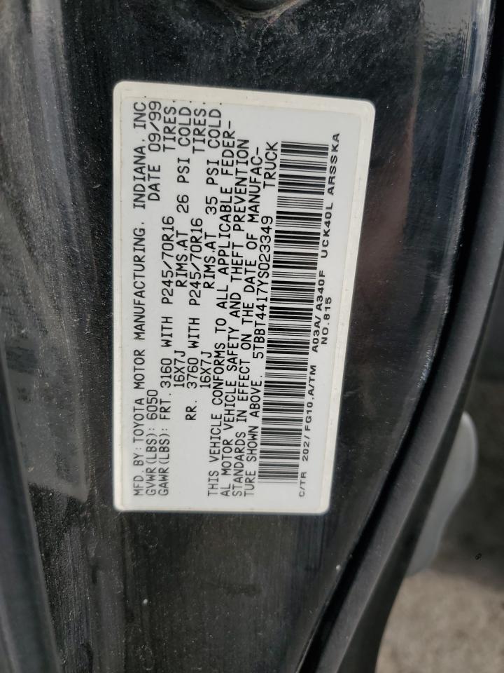 5TBBT4417YS023349 2000 Toyota Tundra Access Cab