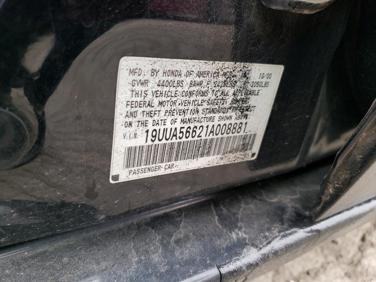 19UUA56621A008881 2001 Acura 3.2Tl