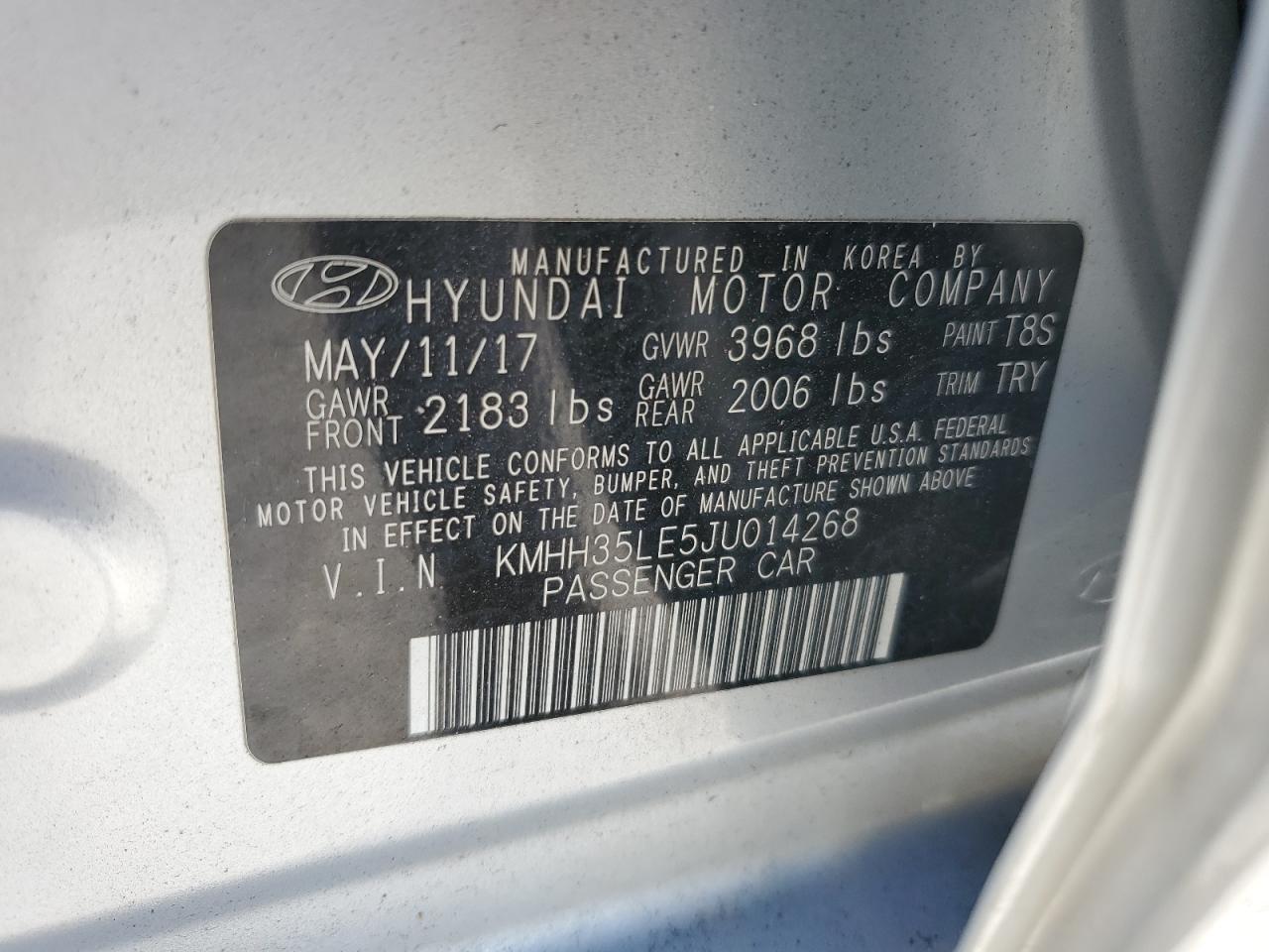 KMHH35LE5JU014268 2018 Hyundai Elantra Gt