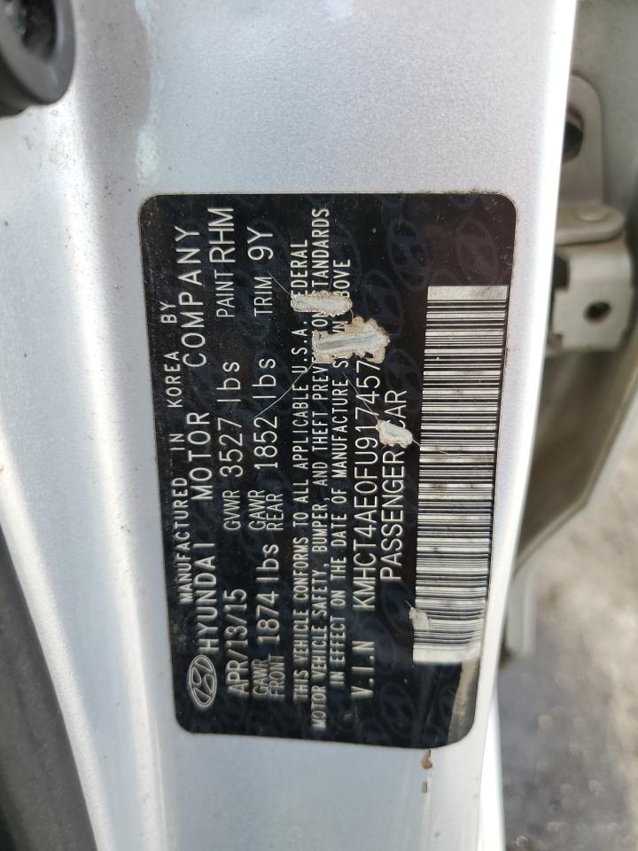 KMHCT4AE0FU917457 2015 Hyundai Accent Gls