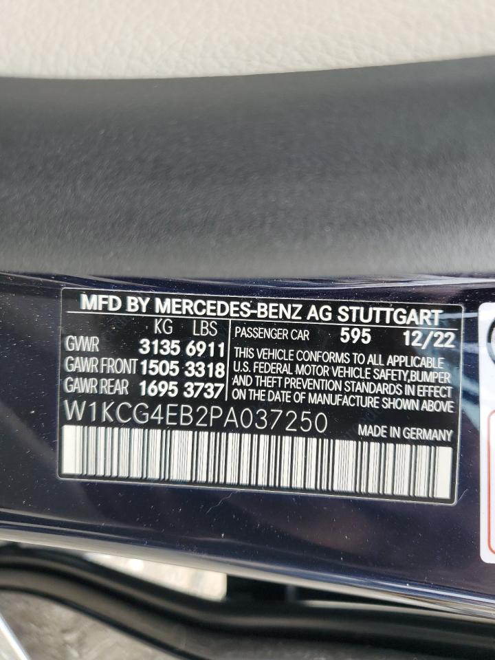 2023 Mercedes-Benz Eqs Sedan 580 4Matic VIN: W1KCG4EB2PA037250 Lot: 73214364