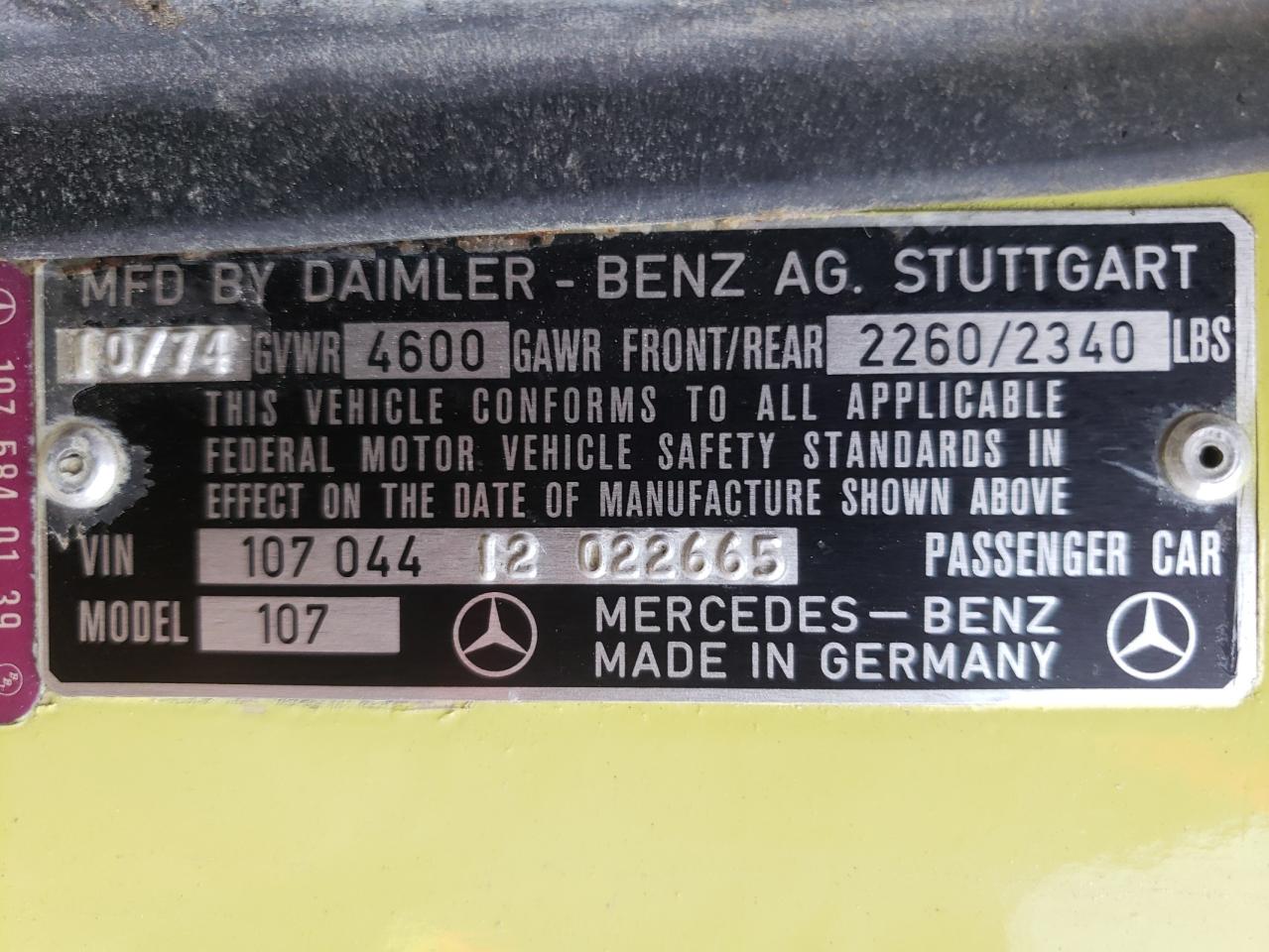 10704412022665 1975 Mercedes-Benz 450 Sl