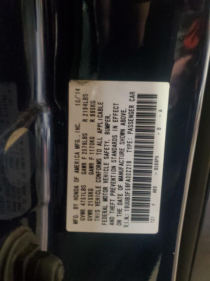 19UUB3F59FA002219 2015 Acura Tlx Tech