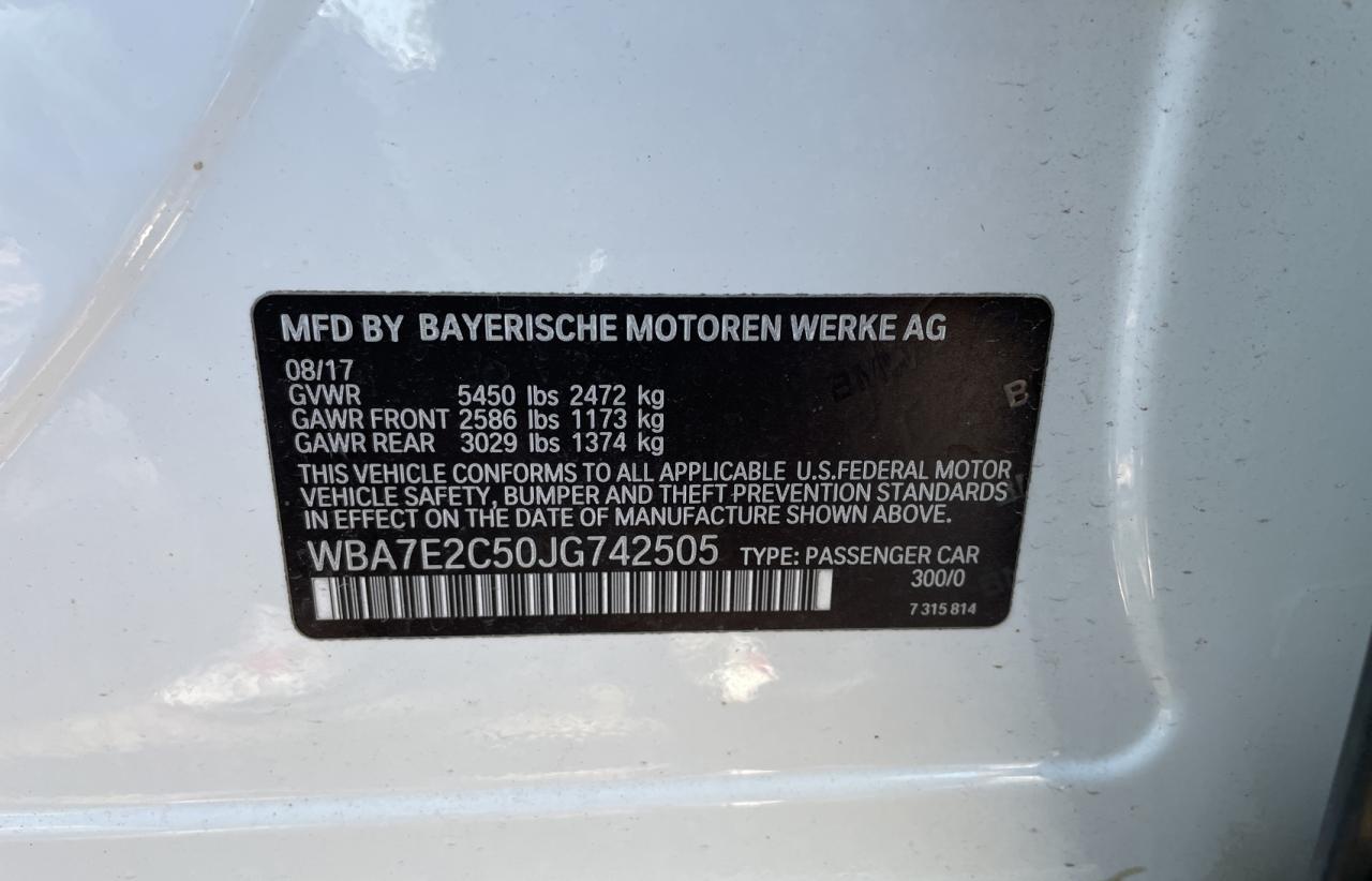 WBA7E2C50JG742505 2018 BMW 740 I