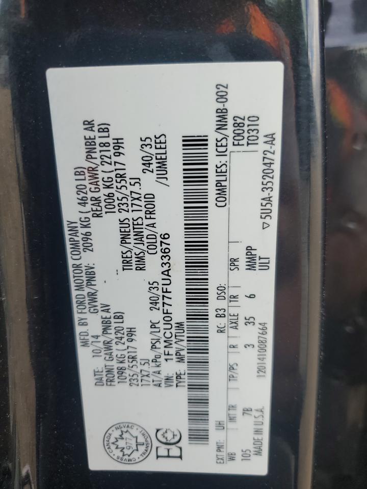 1FMCU0F77FUA33676 2015 Ford Escape S