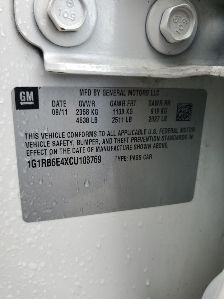 1G1RB6E4XCU103769 2012 Chevrolet Volt