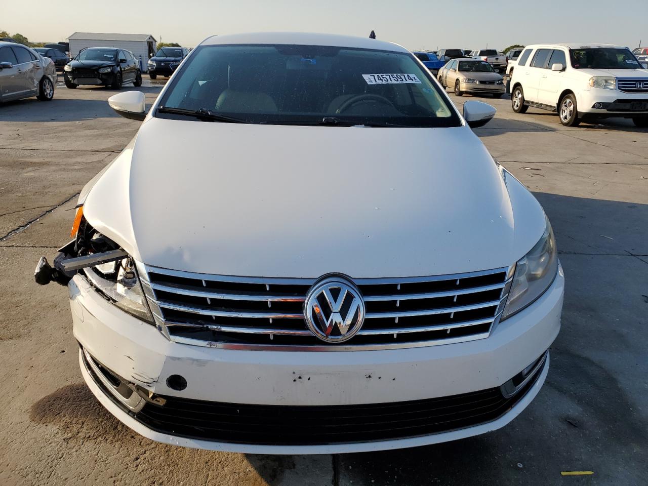 2013 Volkswagen Cc Sport VIN: WVWBN7AN7DE568378 Lot: 74575974