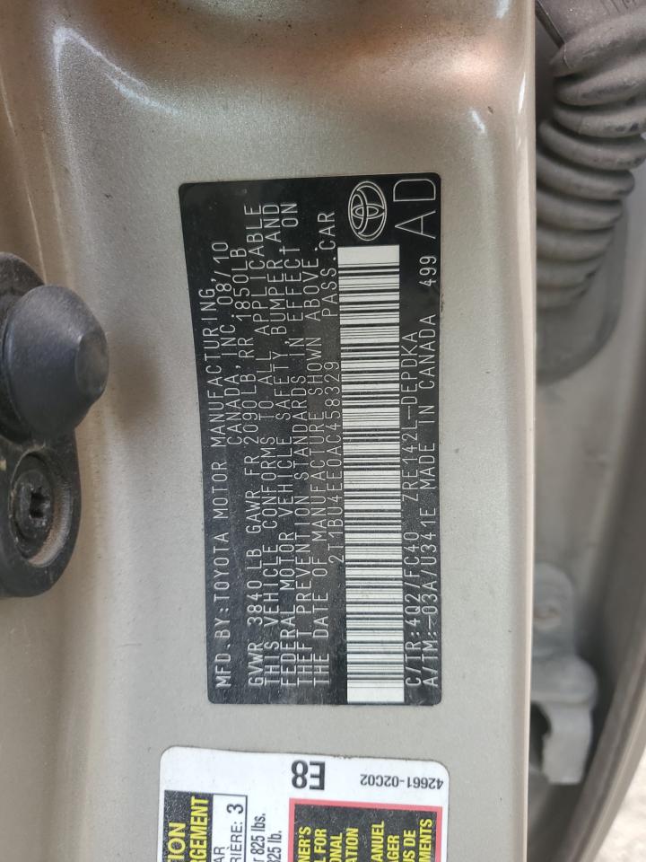 2T1BU4EE0AC458329 2010 Toyota Corolla Base