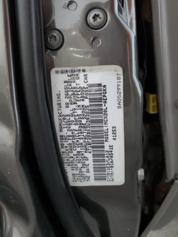 4T1BF28B63U303835 2003 Toyota Avalon Xl