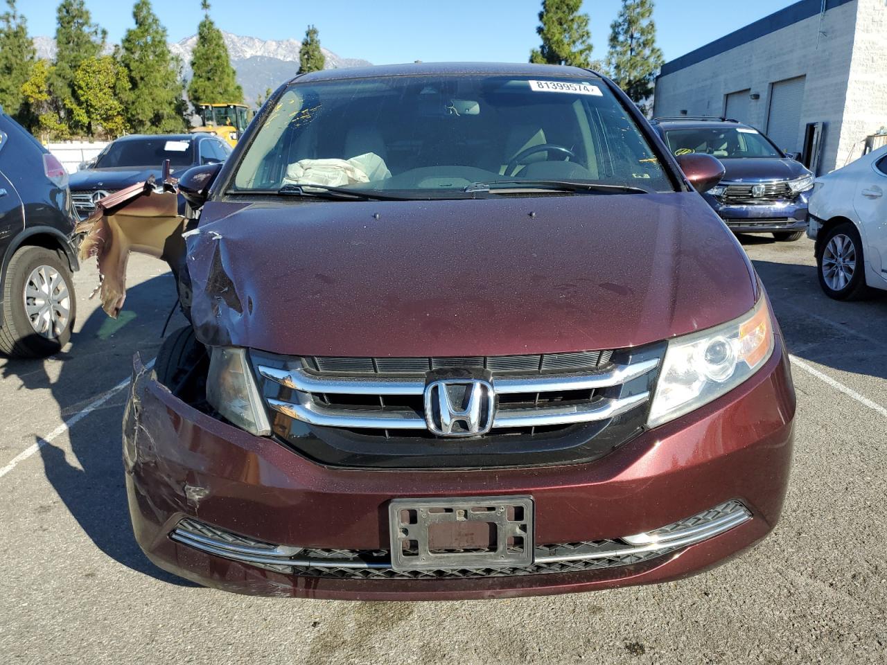 2015 Honda Odyssey Exl VIN: 5FNRL5H67FB092349 Lot: 81399574