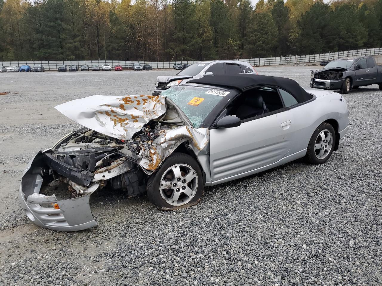 2003 Mitsubishi Eclipse Spyder Gs VIN: 4A3AE45G43E021750 Lot: 80774994