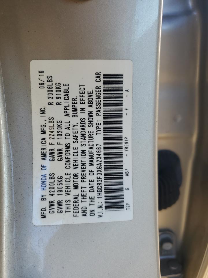 1HGCR2F3XGA234667 2016 Honda Accord Lx