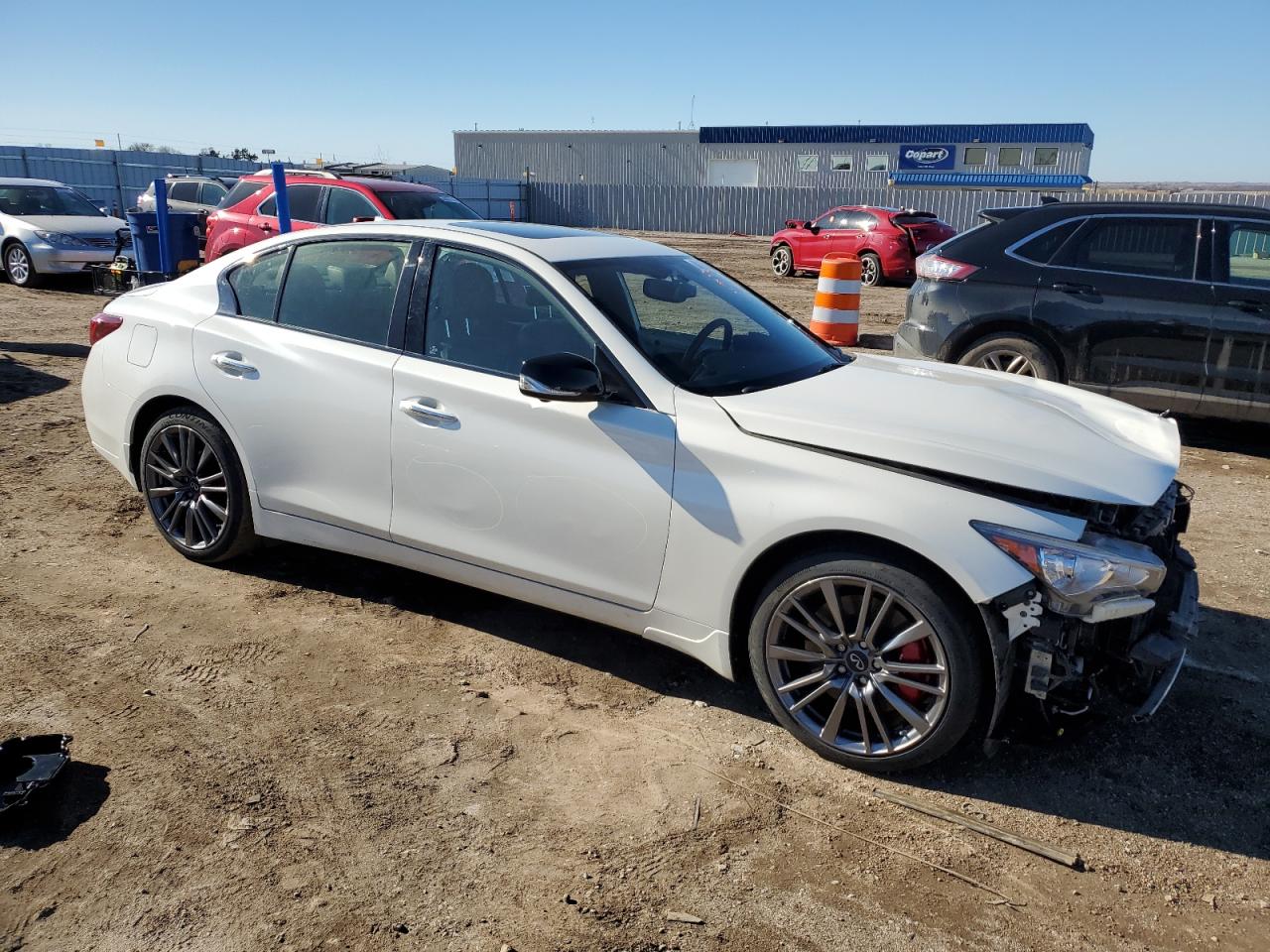 2021 Infiniti Q50 Red Sport 400 VIN: JN1FV7DR7MM880385 Lot: 80185454