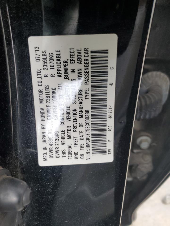 2014 Honda Accord Plug-In Hybrid VIN: JHMCR5F75EC000388 Lot: 82016014