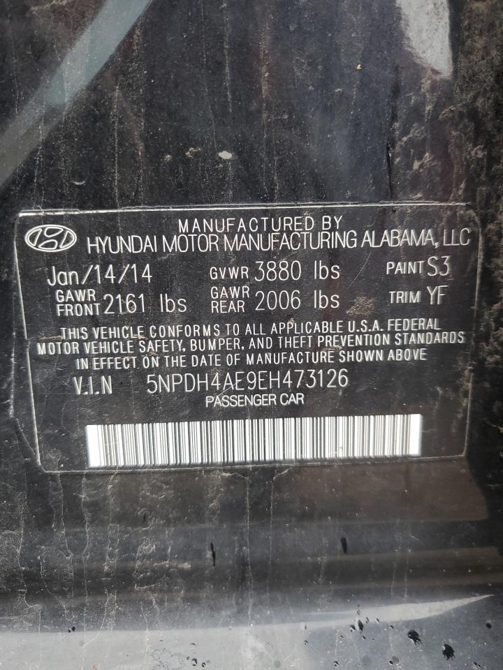 5NPDH4AE9EH473126 2014 Hyundai Elantra Se