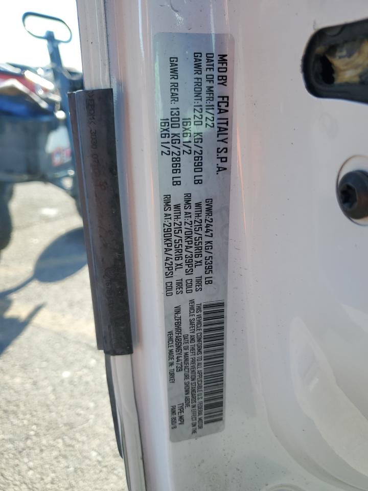 2022 Ram Promaster City Tradesman VIN: ZFBHRFAB6N6Y44739 Lot: 80716824