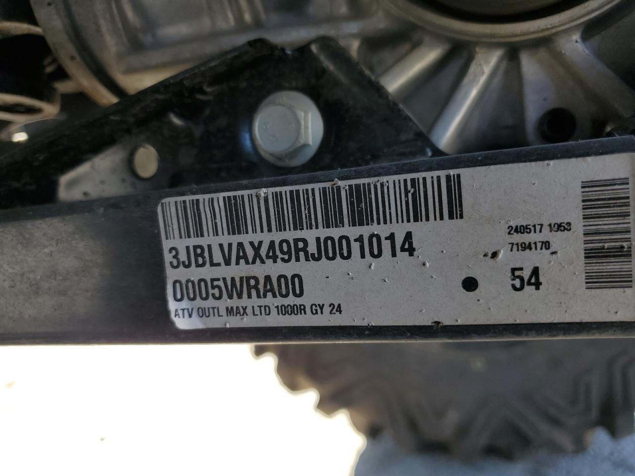 3JBLVAX49RJ001014 2024 Can-Am Outlander Max Limited 1000R