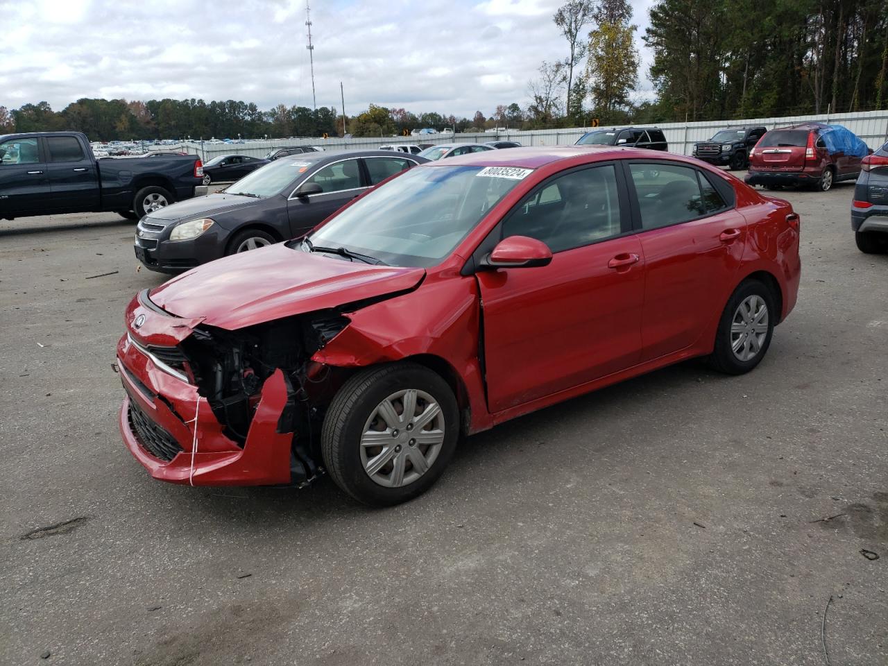 2021 Kia Rio Lx VIN: 3KPA24ADXME378265 Lot: 80035224