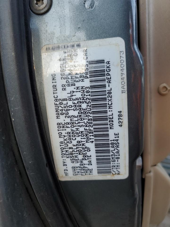 4T1BF28B72U252103 2002 Toyota Avalon Xl