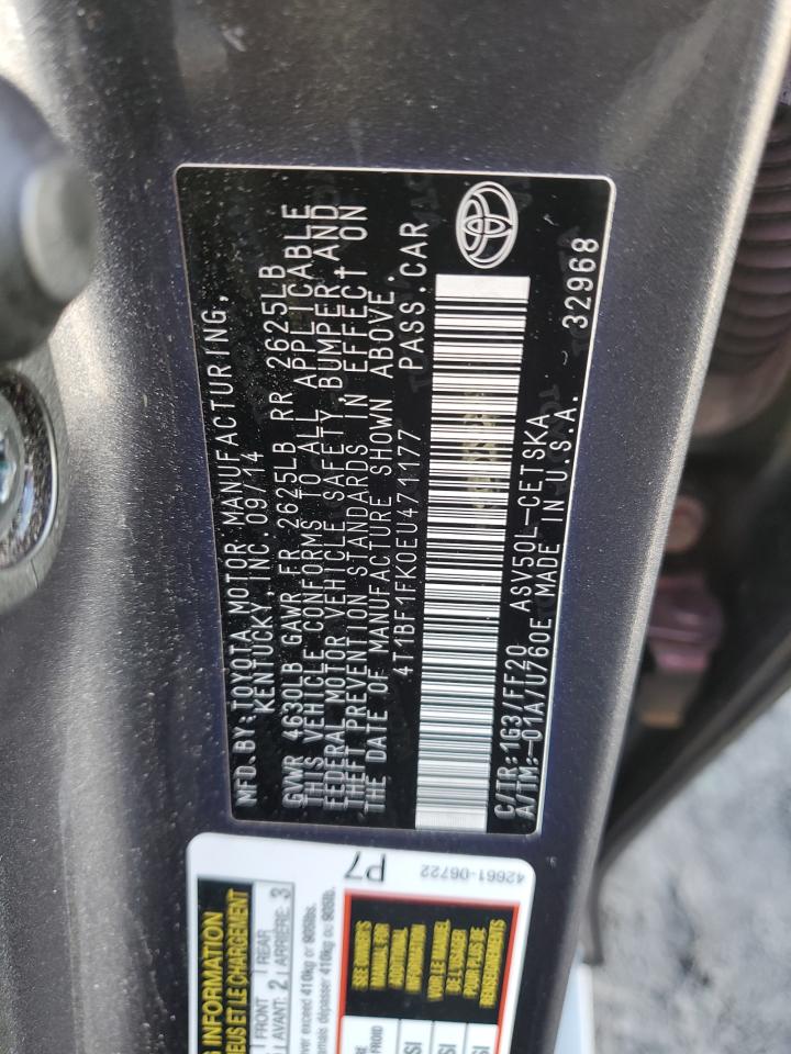 4T1BF1FK0EU471177 2014 Toyota Camry L