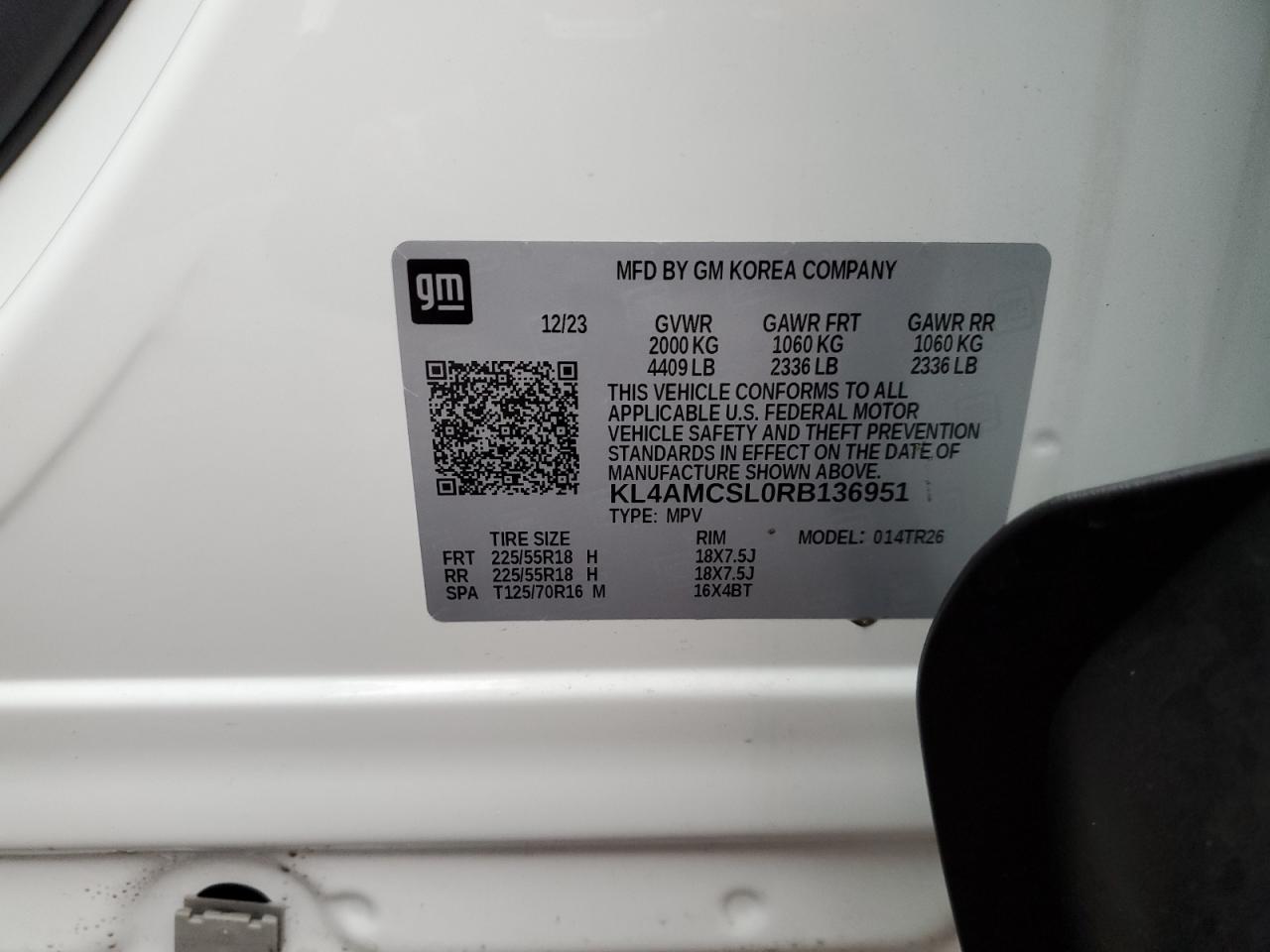 2024 Buick Encore Gx Preferred VIN: KL4AMCSL0RB136951 Lot: 85687134