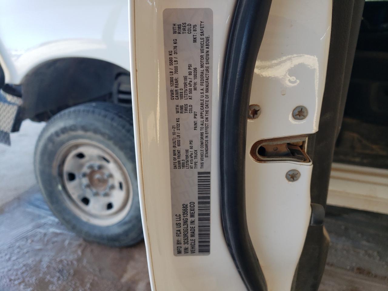 2022 Ram 3500 Tradesman VIN: 3C63R3GL3NG135682 Lot: 83011594