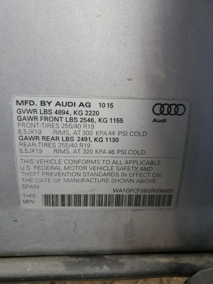 WA1GFCFS6GR008465 2016 Audi Q3 Prestige