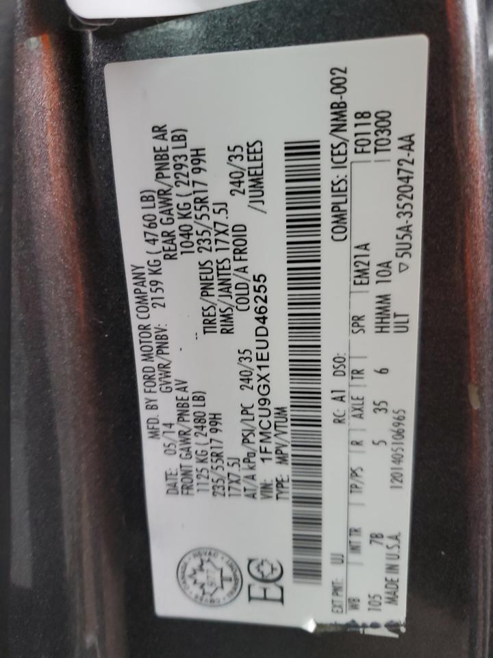 1FMCU9GX1EUD46255 2014 Ford Escape Se