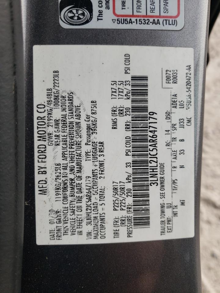 3LNHL2JC5AR647179 2010 Lincoln Mkz