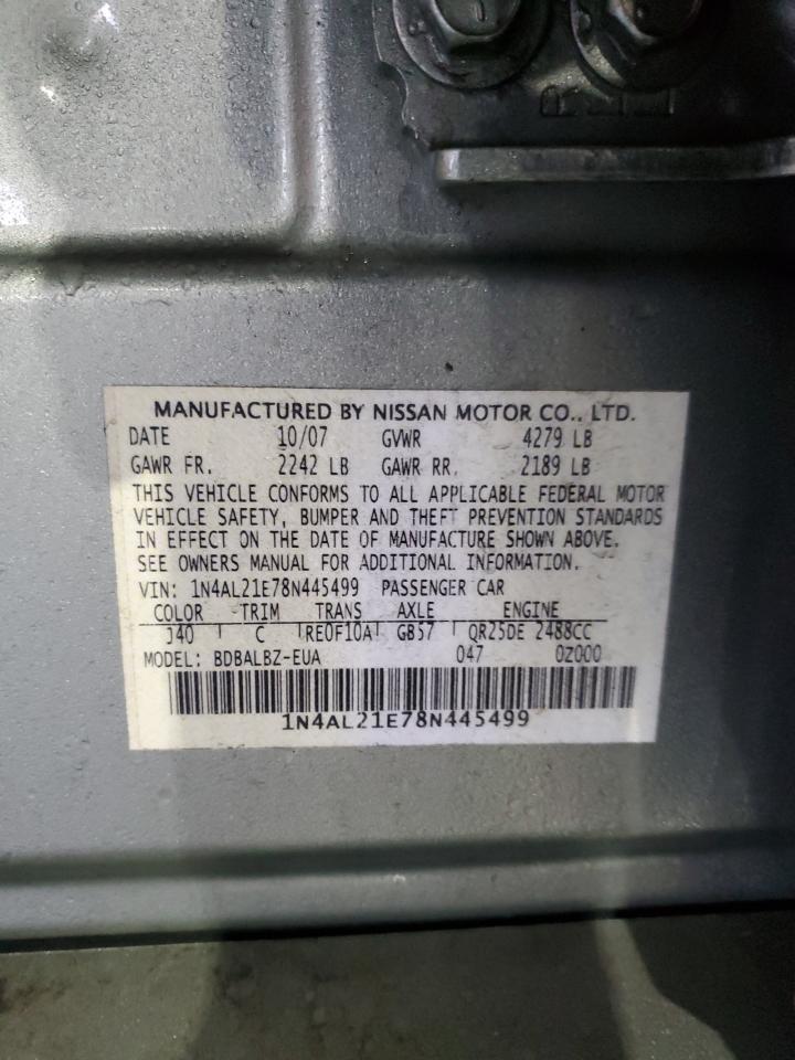 1N4AL21E78N445499 2008 Nissan Altima 2.5