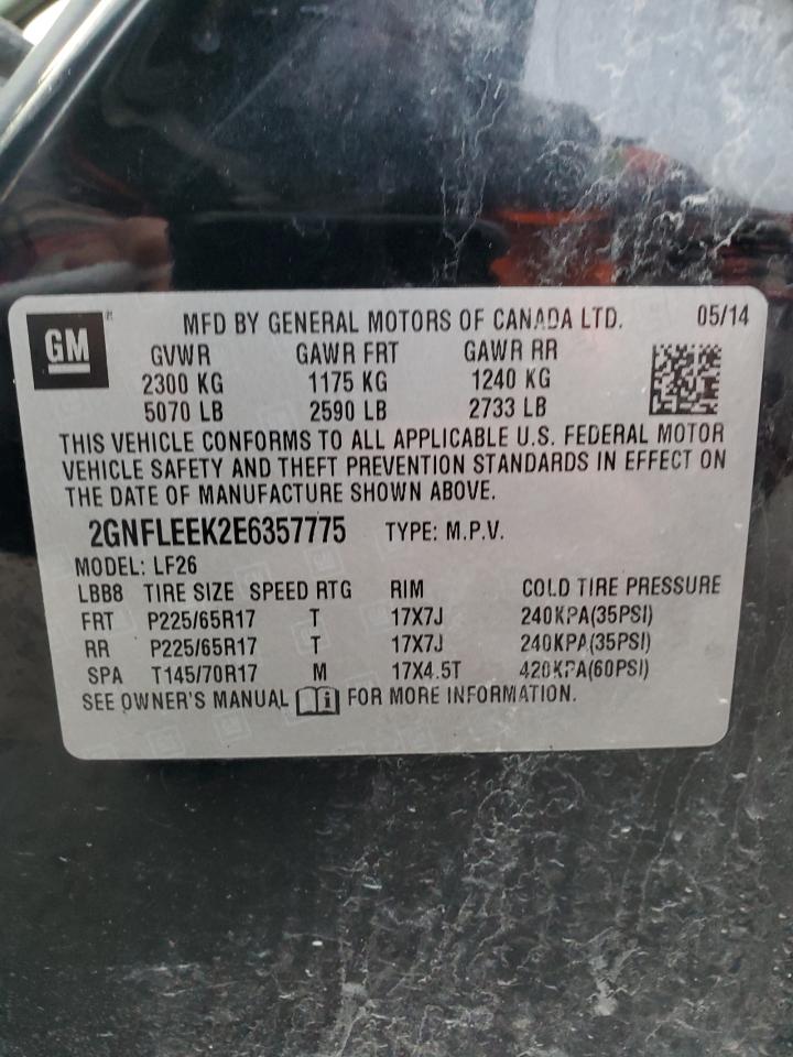 2GNFLEEK2E6357775 2014 Chevrolet Equinox Ls