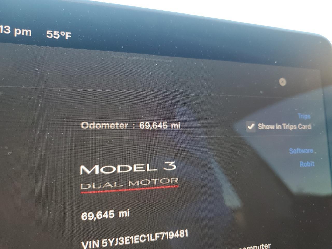 2020 Tesla Model 3 VIN: 5YJ3E1EC1LF719481 Lot: 86930884