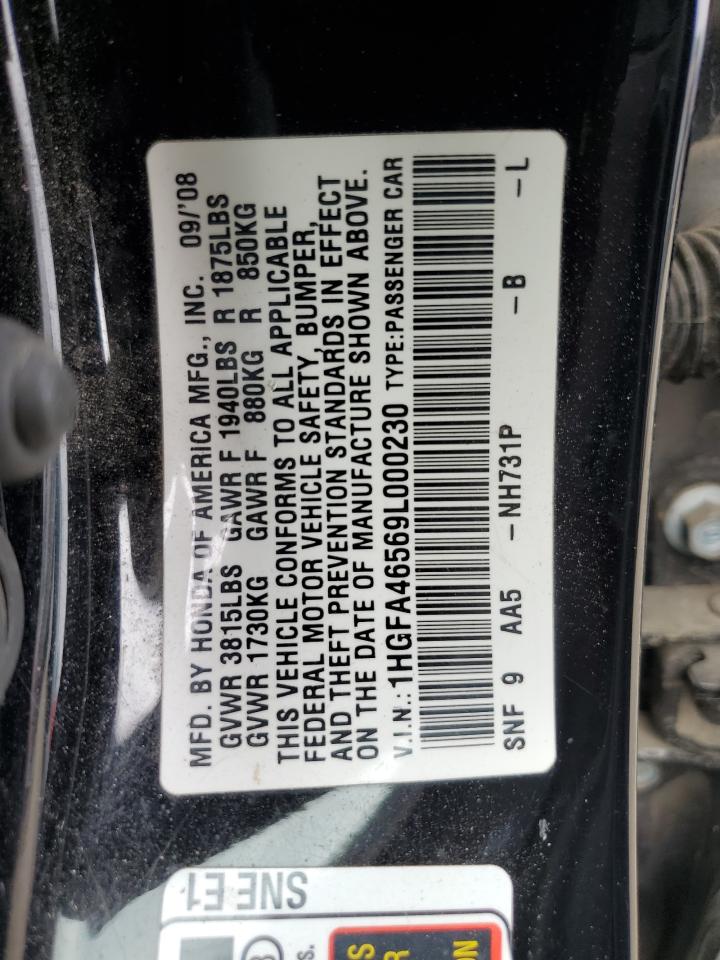 1HGFA46569L000230 2009 Honda Civic Gx