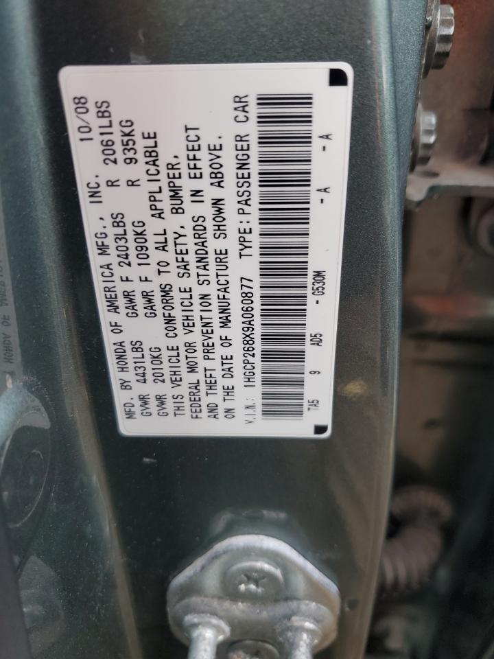 1HGCP268X9A060877 2009 Honda Accord Exl