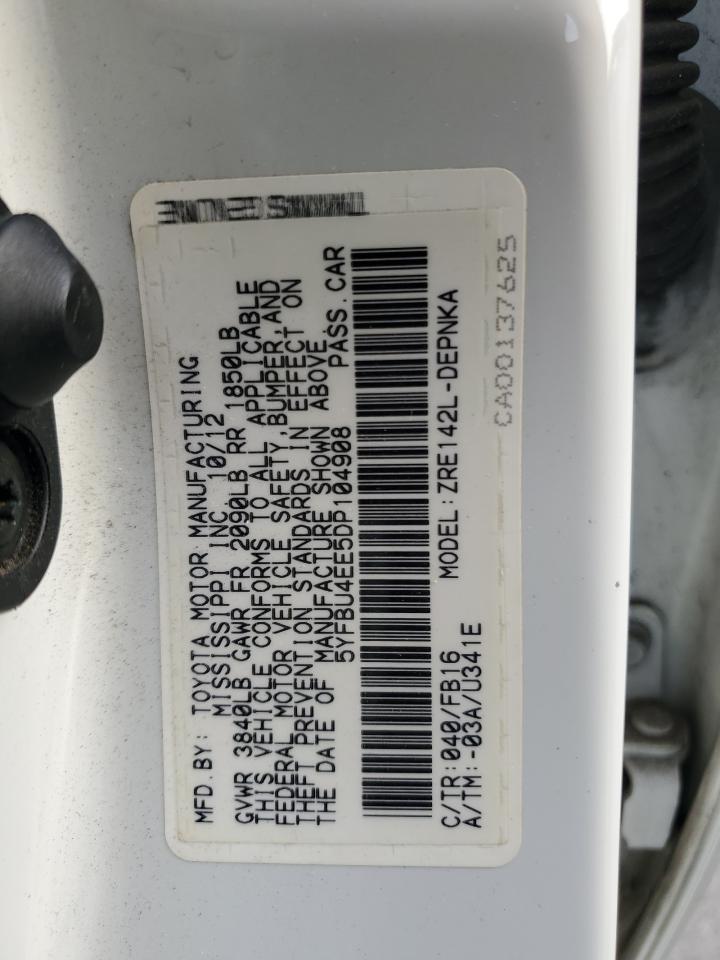 5YFBU4EE5DP104908 2013 Toyota Corolla Base