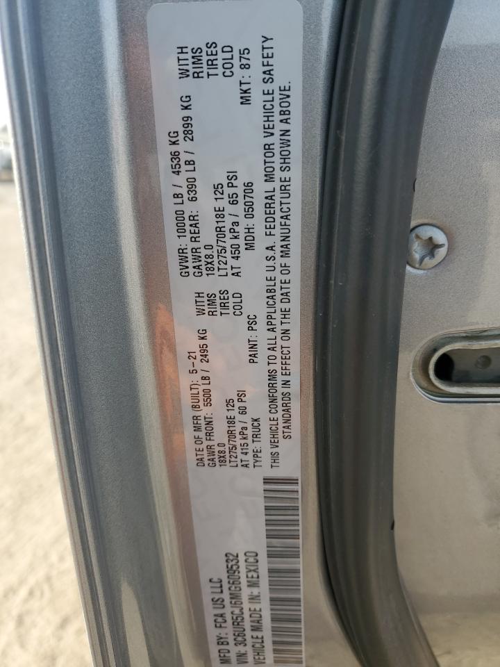 2021 Ram 2500 Tradesman VIN: 3C6UR5CJ6MG609532 Lot: 85669334