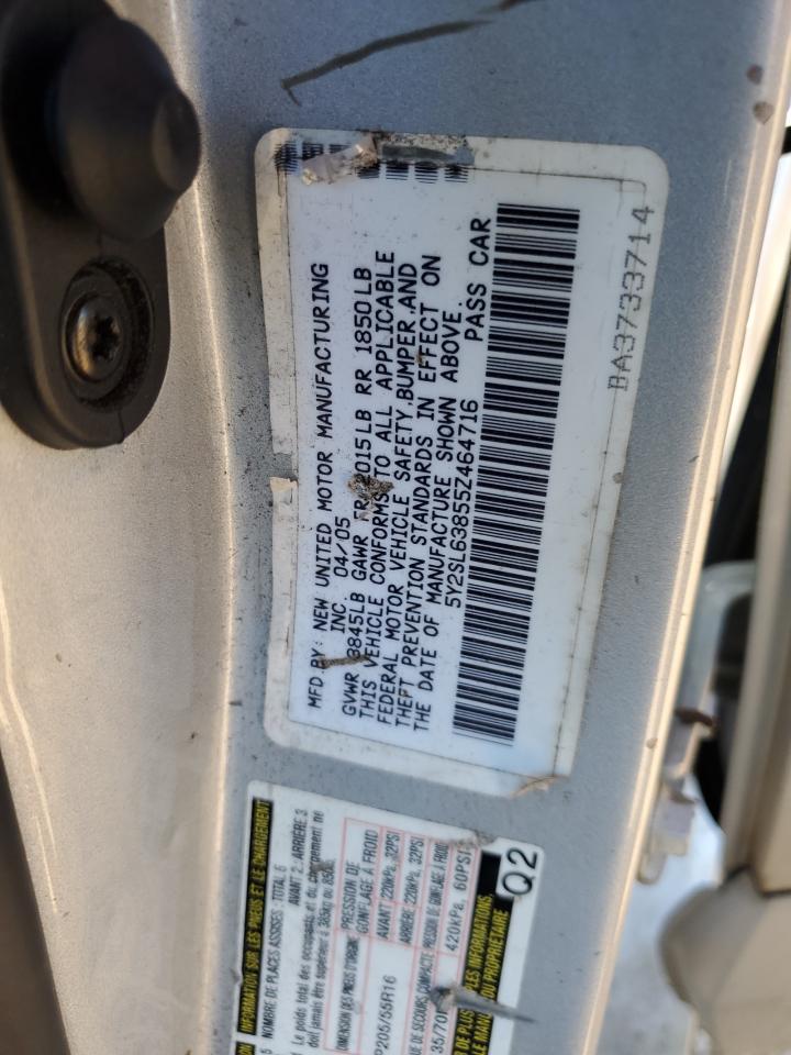 5Y2SL63855Z464716 2005 Pontiac Vibe