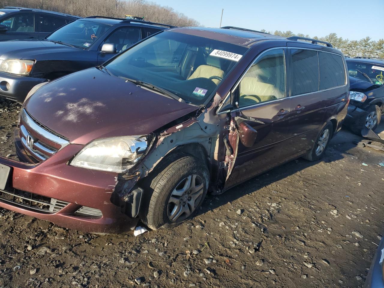 2007 Honda Odyssey Exl VIN: 5FNRL38647B451405 Lot: 84099974