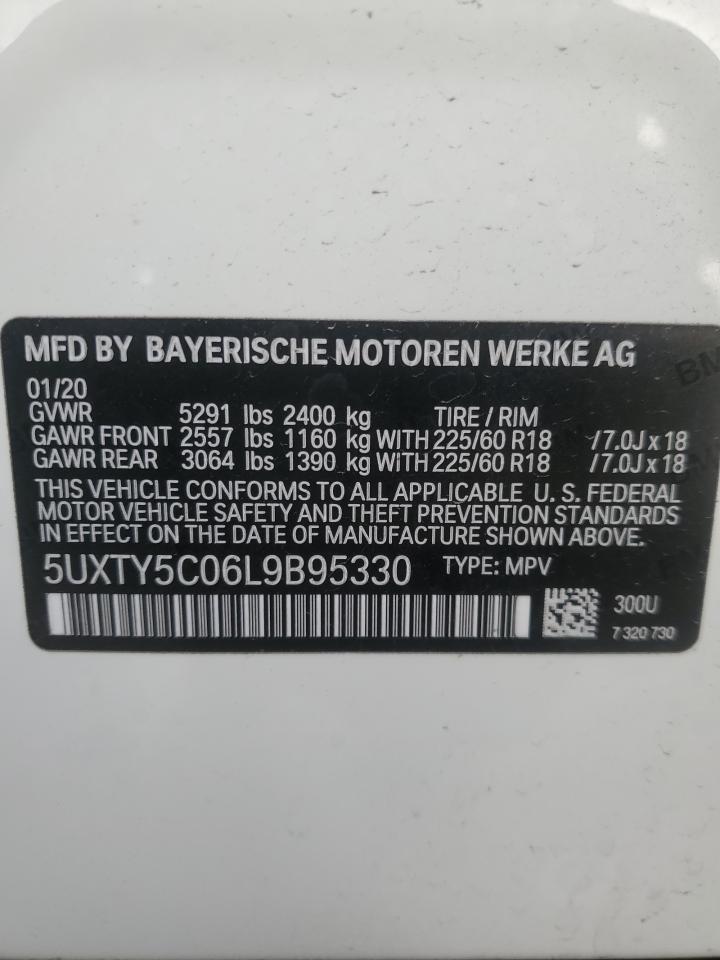 2020 BMW X3 xDrive30I VIN: 5UXTY5C06L9B95330 Lot: 86638134