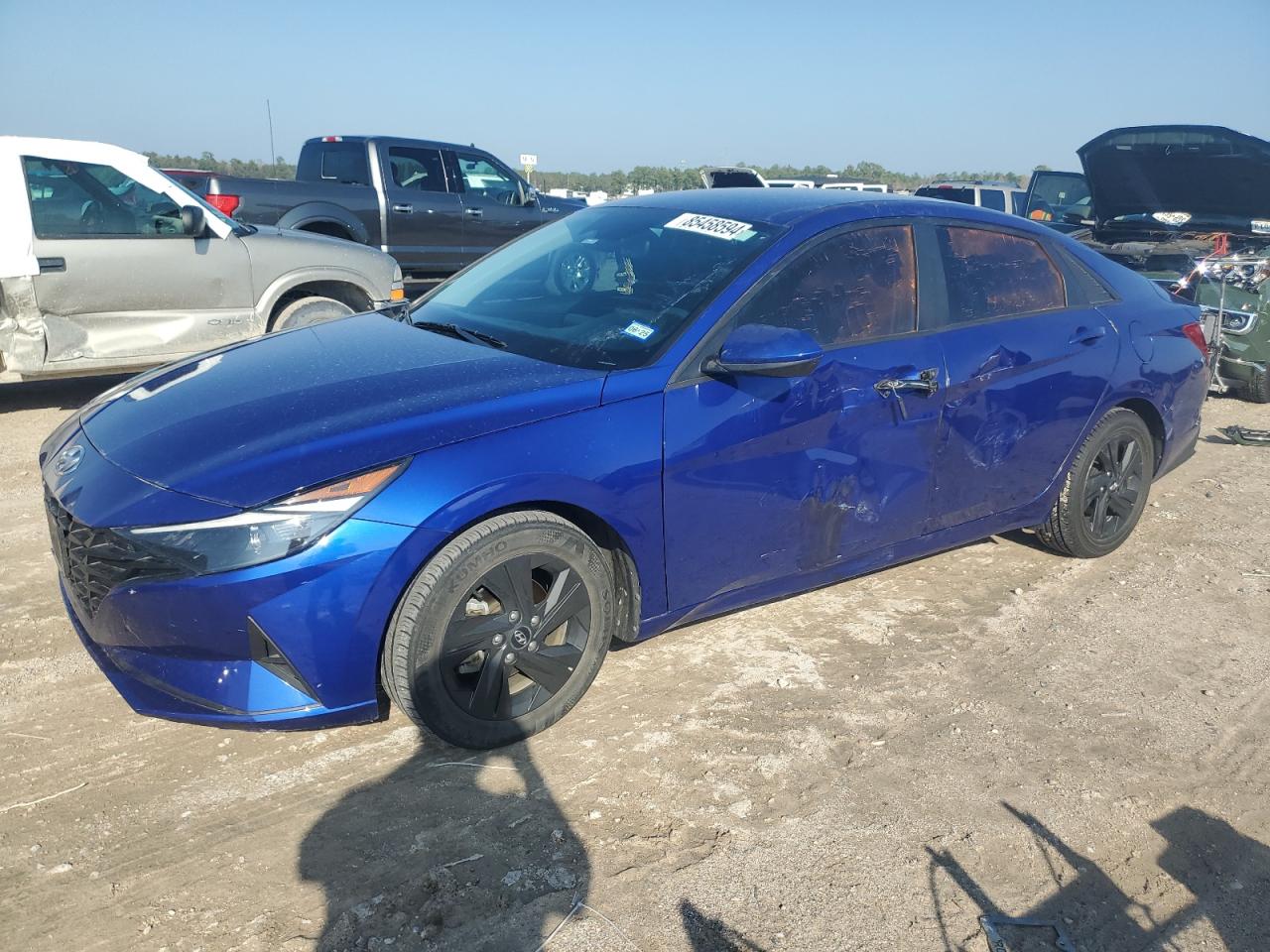 KMHLM4AJ4MU006801 2021 Hyundai Elantra Blue