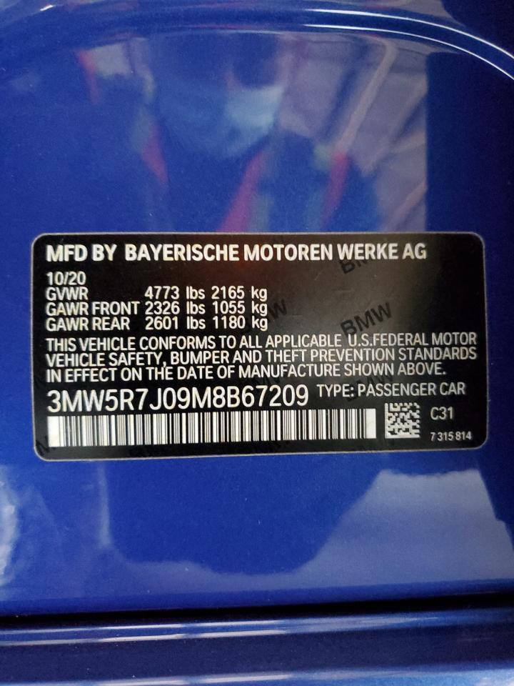 3MW5R7J09M8B67209 2021 BMW 330 Xi