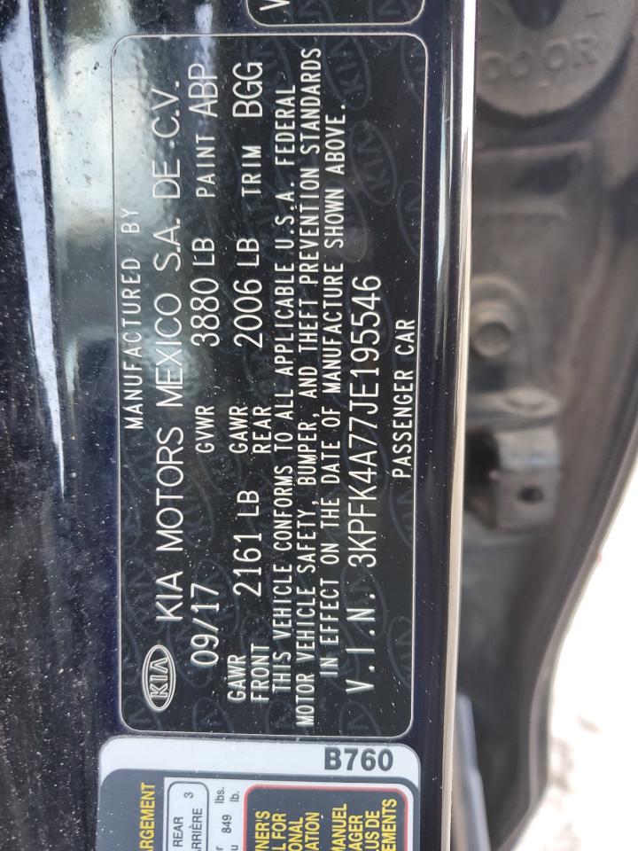 3KPFK4A77JE195546 2018 Kia Forte Lx