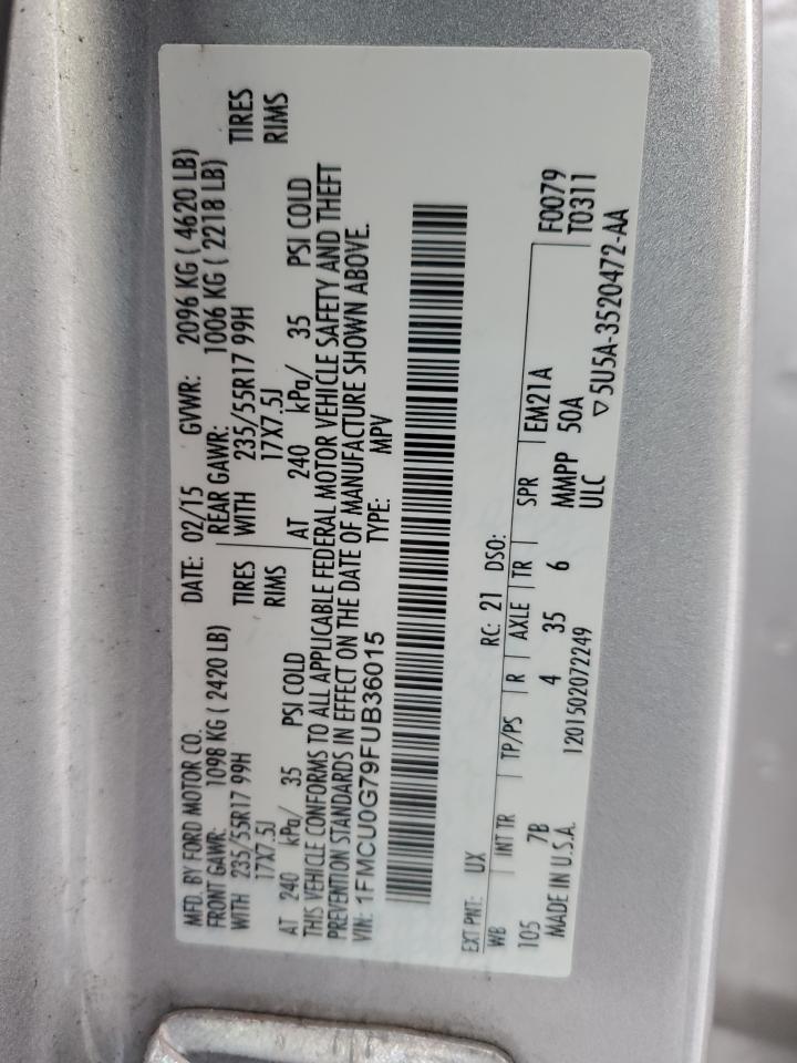 1FMCU0G79FUB36015 2015 Ford Escape Se