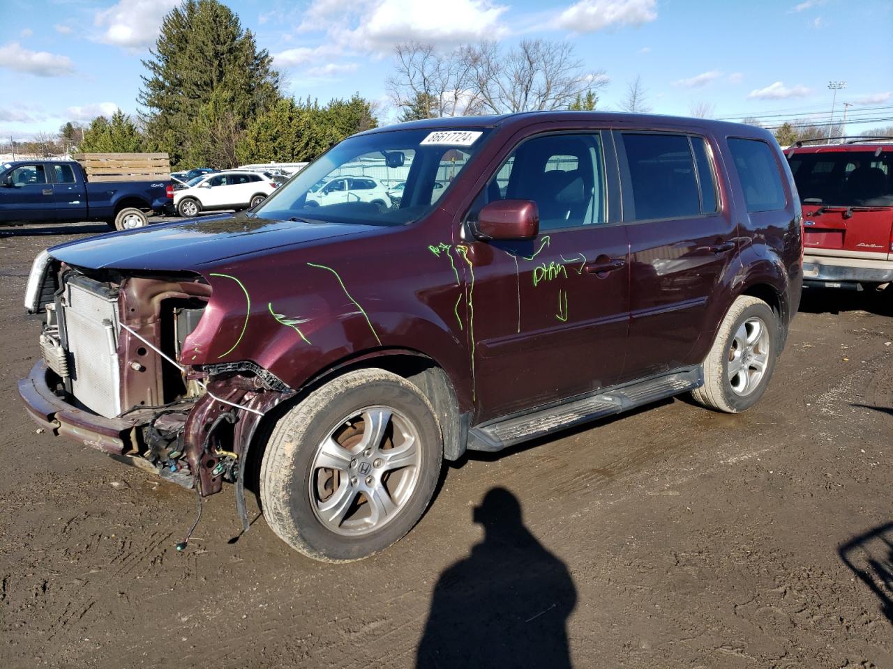 2015 Honda Pilot Exl VIN: 5FNYF4H52FB046805 Lot: 86617724