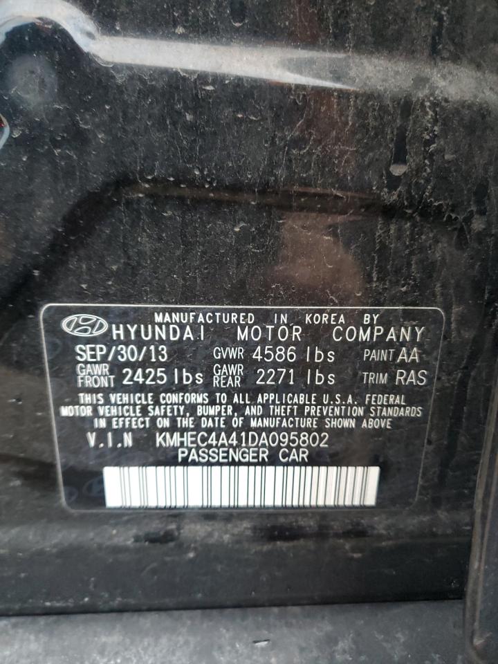 2013 Hyundai Sonata Hybrid VIN: KMHEC4A41DA095802 Lot: 85241334