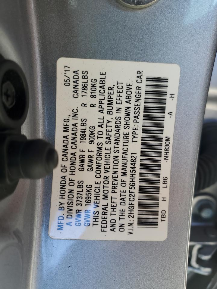 2HGFC2F56HH544821 2017 Honda Civic Lx